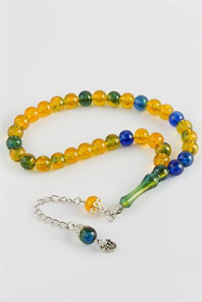 Generic Brand Colorful Plastic Prayer Beads 9 mm - Yellow-1