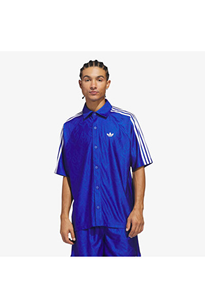 adidas Jacquard Top Unisex Blue Shirt