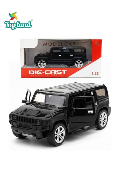 TOY LAND 1:28 Scale Die-Cast SUV Model Car – Metal Body with Openable Doors, ...