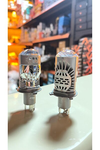 FORTİCO H4 Mercekli Led Far Ampulü PremiumMACX 22.000 Lümen Şimşek Etkili Kes...