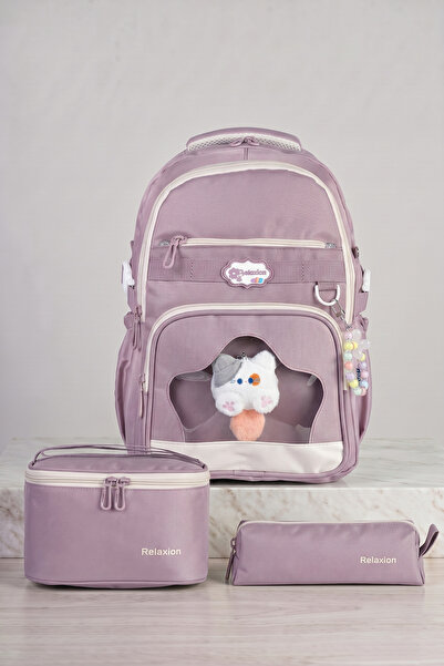 nacar çarşı Relaxion 1920 Primary School Girls' Dusty Rose School Bag Set of ...