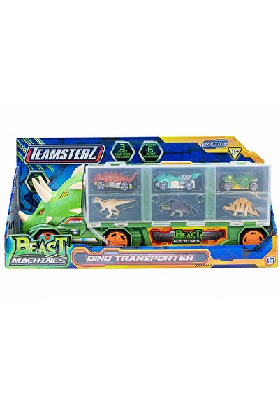 Teamsterz Transportator Dino cu masini si figurine, Beast Machines
