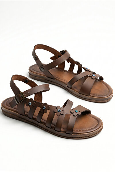 GİAMGİA STORE Γυναικεία άνετα φλατ σανδάλια με λουράκια Gladiator, με λεπτομέ...