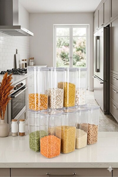 Minya Home 12-Piece Vacuum Lid Legume Set Food Storage Container Food Jar Mik...