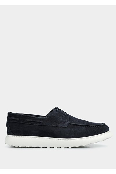 Provoq Navy Blue Leather Men's Shoes