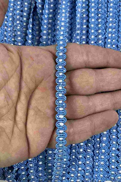 Hobigram Blue White Nora Premium Chain Form Woven Decorative Ribbon – 5 Meter...