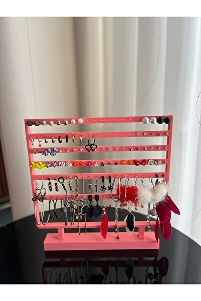 DU&ER 👉   Suport pentru cercei de culoare roz pastel – Organizator de bijute...