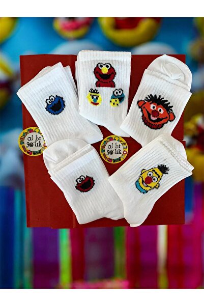 AL Bİ 90LIK Σετ 5 κάλτσες Sesame Street College