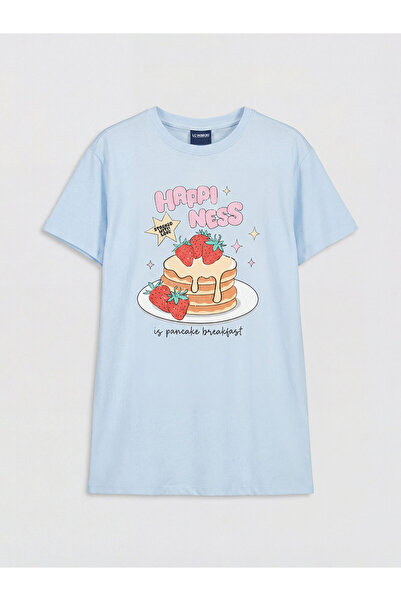 LC Waikiki Crew Neck Printed Girls' Nightdress