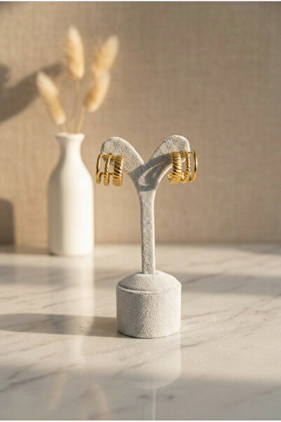 LYRA Bags & Accessories Twisted Model Steel Earrings Multiple Stylish Minimal