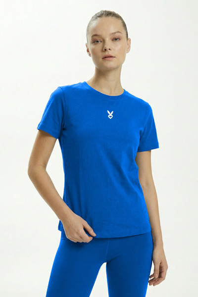 Cardio Bunny Women's Regular Fit T-Shirt With Logo Print