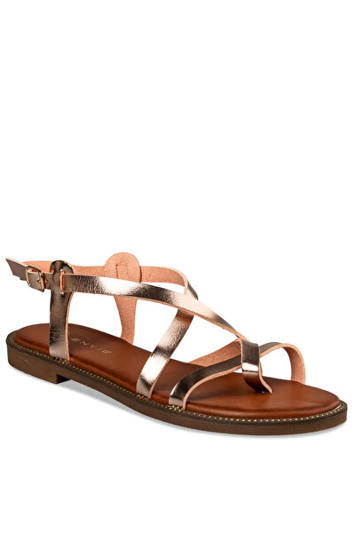 Envie Shoes Γυναικεία Πέδιλα Φλάτ E96-19055-13 Ρόζ Χρυσό