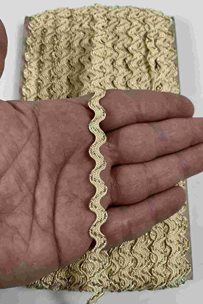 Hobigram Panglică decorativă în zig-zag, în relief, galben argintiu Lumy Vort...