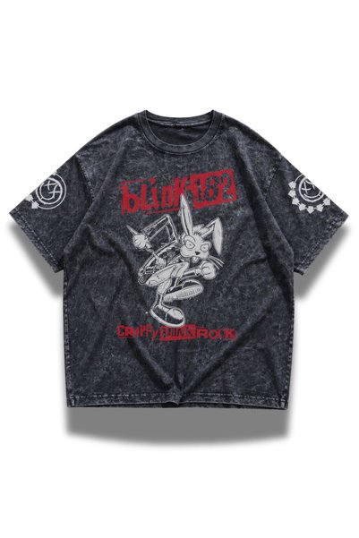 Fuddy Moda Tricou unisex Blink-182 Crappy Punk Rock cu imprimeu pe mânecă, la...