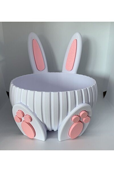 DU&ER 🐰   وعاء أرنب عيد الفصح - سلة أرنب لطيفة / وعاء حلوى مزخرف (بدون AMS)