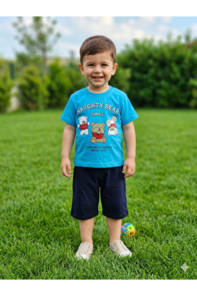 esmababykids Boy's Set Top and Bottom Combed Cotton Shorts Set