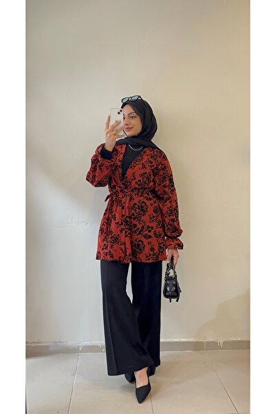 DİLEKBUTİK Desenli şifon yazlık kimono