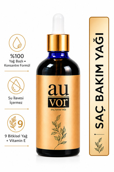 AUVOR Saç Uzamasını Destekleyici Bitkisel Saç Bakım Yağı | 9 Yağ Kompleksi & ...