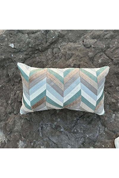 Tohfa Luxe Ziba Long Cushion with Filler – 30x50 cm, Handcrafted Silk Patchwo...