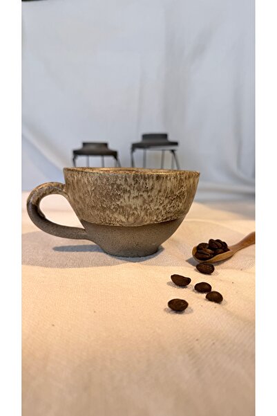 Bodem Ceramic El Yapımı Seramik Latte Fincanı – Stoneware, Büyük Boy Kahve Ku...