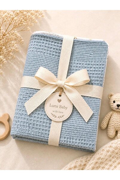 LUMİBABY BUTİK 100% Cotton Double-Sided Flannel Pique Baby Blanket, Baby Piqu...