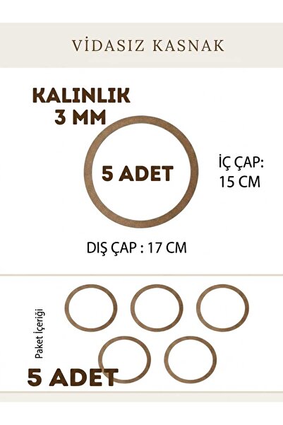MUJA DEC 17 CM ÇAPINDA 3MM-5 ADET KASNAK