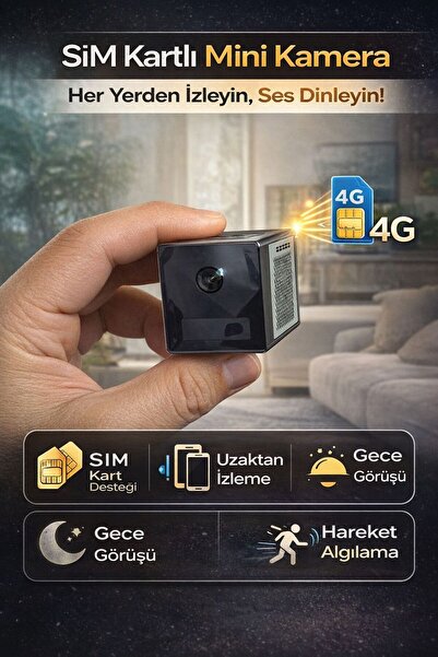 Bakeey 4G SIM Kartlı Mini Kamera Kablosuz Güvenlik Kamerası Uzaktan İzleme Ge...
