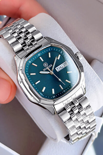 Homies Original Gift Men's Wristwatch with Calendar Silver Color Steel Band J...