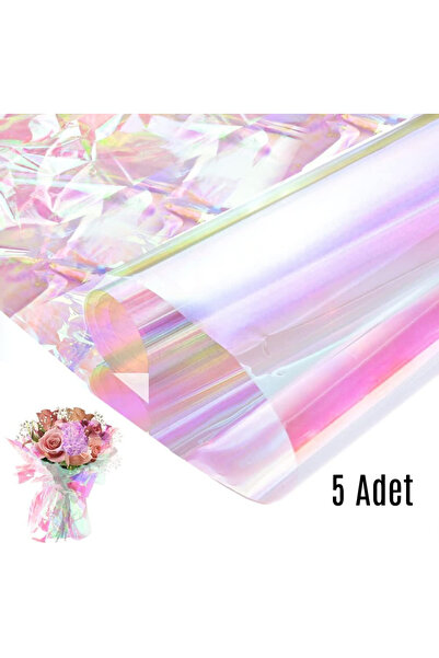 ASL ArtPaper Hologram / İridescent Şeffaf Çiçek Buket Paketleme ve Su Geçirme...