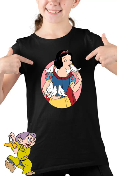 OEM Tricou Copii Fete Alba ca Zapada Porumbei