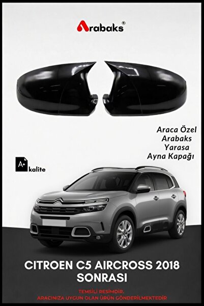 Arabaks CITROEN C5 AIRCROSS 2018 SONRASI Yarasa Ayna Kapağı 2'li Takım (BATMA...
