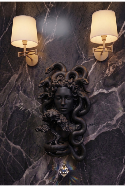 Akdiş Özel Tasarım Medusa Duvar Tablosu – Mitolojik Medusa Figürlü Lüks Duvar...