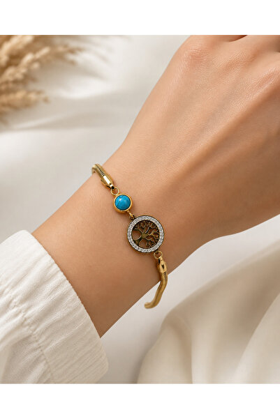 HER ŞEY NOTA www.herseynota.com 316L Stainless Steel Tree of Life Stone Brace...