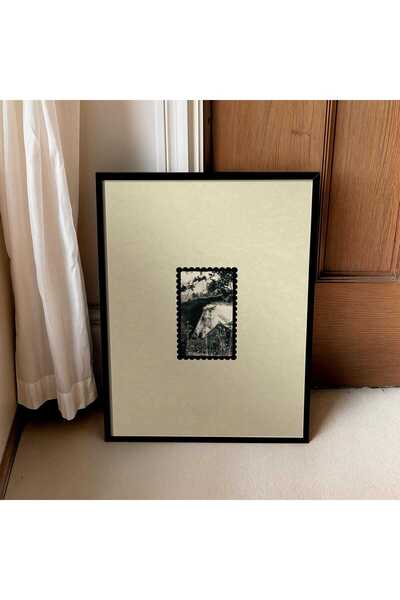 NinaStore Vintage At Fotoğrafı Sanat Baskısı - Dalgalı Çerçeve - Minimalist v...