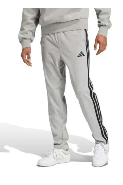 adidas Essentials 3 Stripes Men's Sweatpants Gray