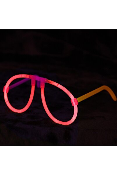 Flippy Decorative Glasses, Plastic, Fluorescent, Party Accessory, Pink