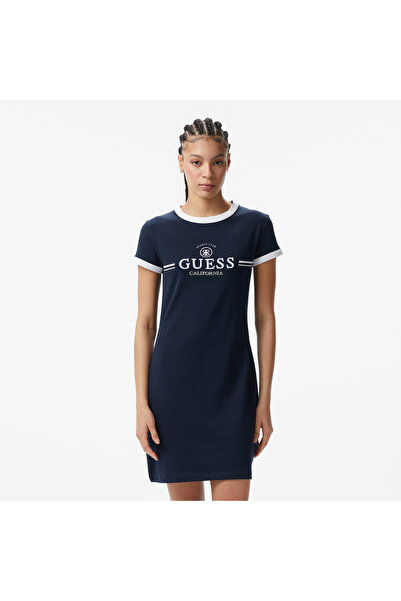 Guess Mila Aktif Straplez Kadın Lacivert Elbise