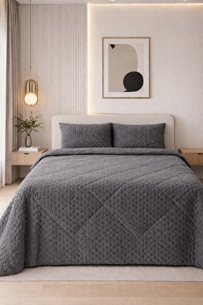 Bella Home Arya Double Comforter Quilt Set |   Soft Textured |   Modern and S...