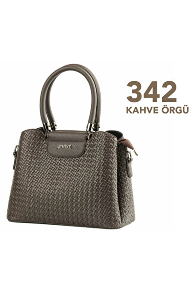 Armine KAHVE ÖRGÜ ÇANTA