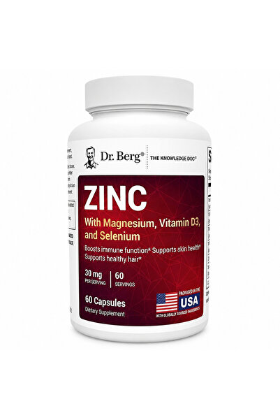 Çinko + Magnezyum + D3 Vitamini + Selenyum 60 Kapsül