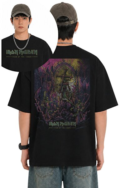 Fuddy Moda Μπλουζάκι Unisex με στάμπα στην πλάτη Iron Maiden Sign Of The Cros...