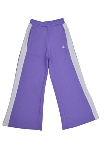 United Colors of Benetton Benetton Girls' Wide-Leg Sweatpants with Side Strip...