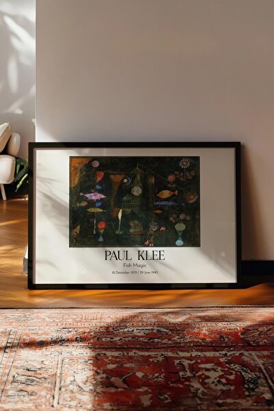 Postifull Paul Klee - Magija ribe, slika u crnom okviru, umetnička serija br:...