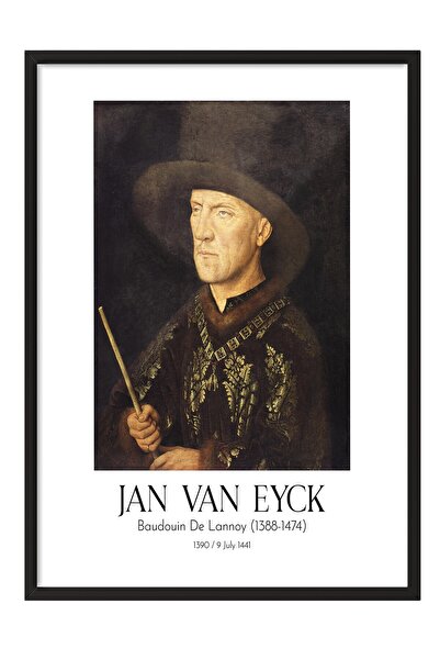 Postifull Jan van Ajk - Baudouin de Lanoi (1388-1474), Slika sa crnim okvirom...