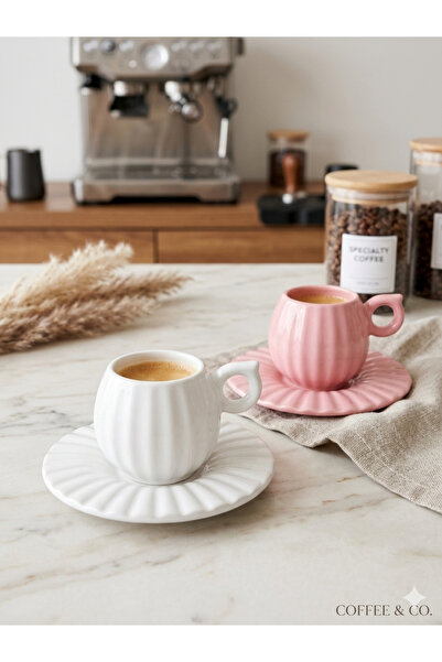 kasımoğulları concept Oyster Design Plate with Double Espresso and Turkish Co...