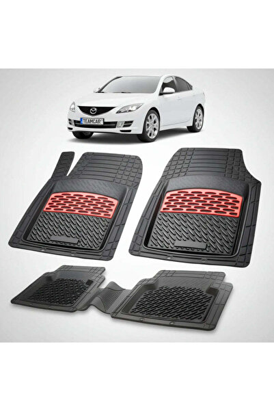 TEAMCAR Πατάκια δαπέδου για Mazda 6 GH 5-θυρο Χάτσμπακ 2008-2010 |   Κόκκινη ...