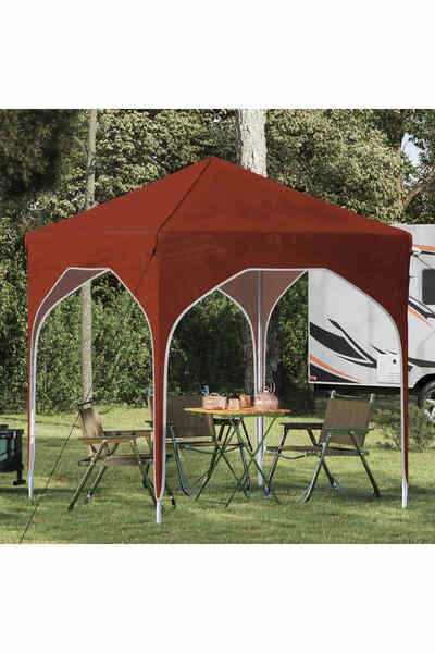 vidaxl Cort de Petrecere Pop-up 194 x 194 x 245 cm Terracota