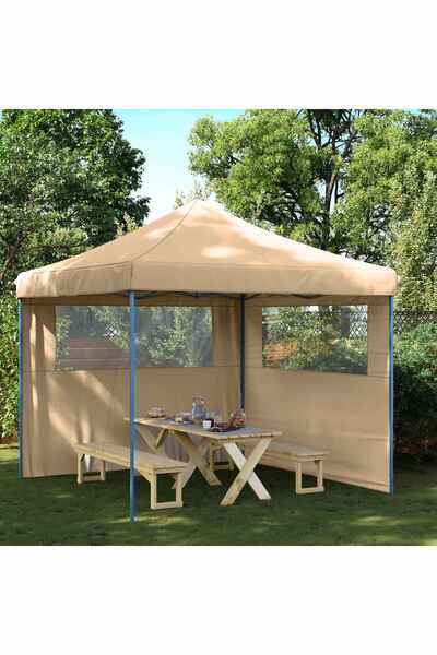 vidaxl Cort pentru Petreceri Bej 292 x 292 x 315 cm Material Oxford