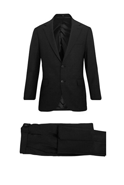 Uki SİYAH Comfort Fit, Mono Yaka, 2 Düğme Çift Yırtmaçlı , Kapaklı Cep , 6 Dr...