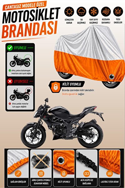 Cemku Twin غطاء محرك متوافق مع دراجة كاواساكي Z 250SL باللون الرمادي من الأعل...